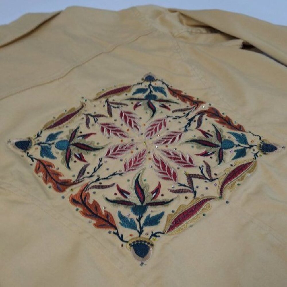 A.M.I. RARE One-Of-A-Kind Customized Embroidered Swarovski Rhinestone Med Jacket - Picture 12 of 14